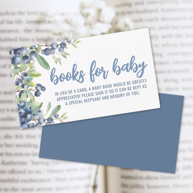 Tarjeta De Recepción Libros Para Baby Blueberry Berry Sweet Baby Shower (Books For Baby Blueberry Berry Sweet Baby Shower Enclosure Card)