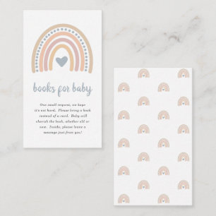 Tarjeta De Recepción Libros para Baby Boho Rainbow Cute Boy Baby Shower