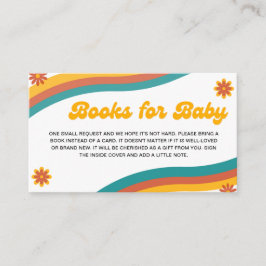 Tarjeta De Recepción Libros para Baby Boho Retro Sunshine Baby Shower