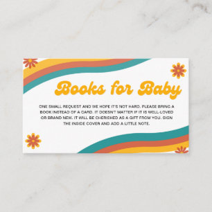 Tarjeta De Recepción Libros para Baby Boho Retro Sunshine Baby Shower