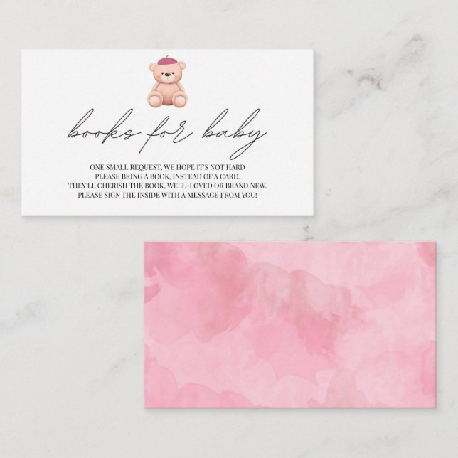 Tarjeta De Recepción Libros para Baby Bonjour Bebe Cabeza de ducha para (Anverso / Reverso)