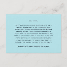 Tarjeta De Recepción Libros Para Baby Boy Baby Shower