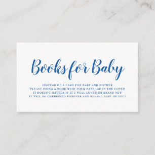 Tarjeta De Recepción Libros para Baby Bright Blue Polka Dot Baby Shower