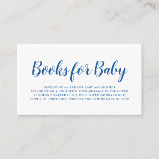 Tarjeta De Recepción Libros para Baby Bright Blue Polka Dot Baby Shower