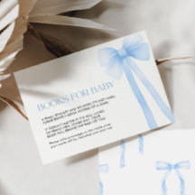 Libros para Baby Card Blue Bow
