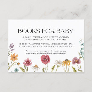 Tarjeta De Recepción Libros para Baby Card Floral