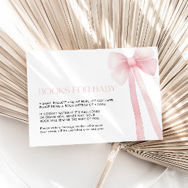 Tarjeta De Recepción Libros para Baby Card Pink Bow