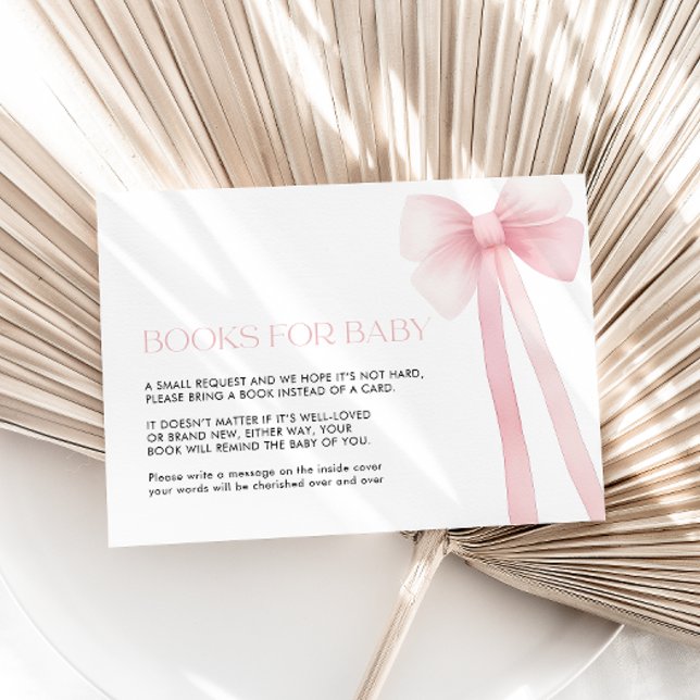 Tarjeta De Recepción Libros para Baby Card Pink Bow (Subido por el creador)
