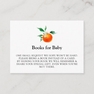 Tarjeta De Recepción Libros para Baby Clementine Baby, Naranja Baby Sho