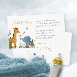 Tarjeta De Recepción Libros para Baby Cute Baby Animals Baby Shower