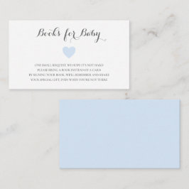 Tarjeta De Recepción Libros para Baby Cute Blue Heart Boy Baby Shower