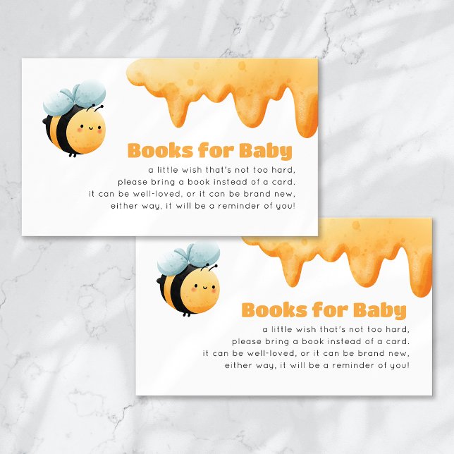 Tarjeta De Recepción Libros para Baby Cute Honey Bee Baby Shower (Subido por el creador)