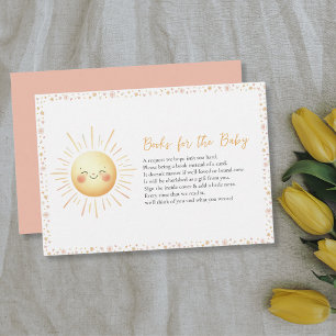Tarjeta De Recepción Libros para Baby Cute Sunshine Tema Baby Shower