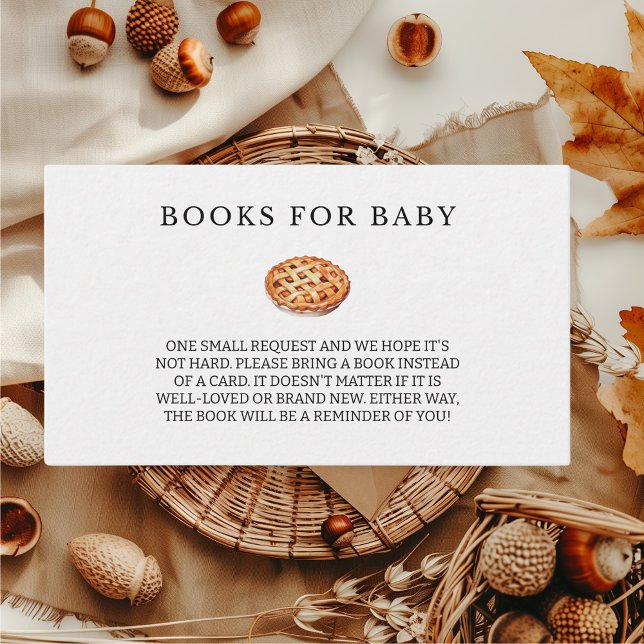 Tarjeta De Recepción Libros Para Baby Cutie Pie Fall Baby Shower (Books for baby Cutie Pie Fall Themed Baby Shower)