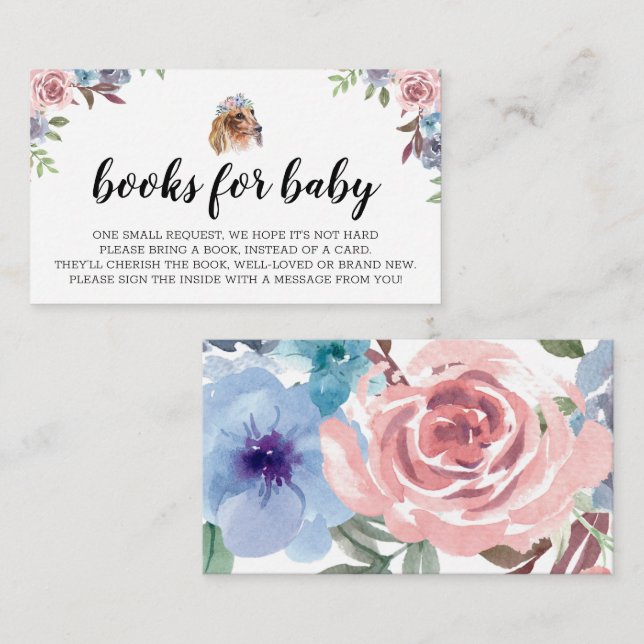 Tarjeta De Recepción Libros para Baby Dachshund (Anverso / Reverso)