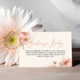 Tarjeta De Recepción Libros Para Baby Floral Baby Shower