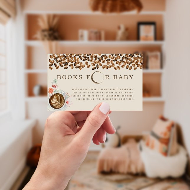 Tarjeta De Recepción Libros Para Baby Floral Coffee Baby Shower (Subido por el creador)