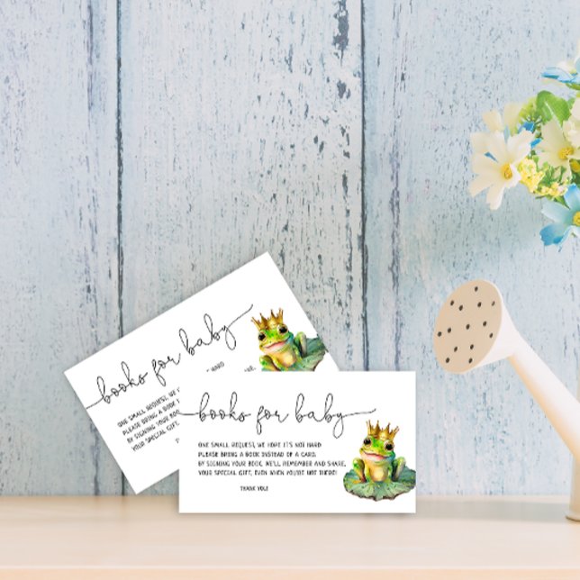 Tarjeta De Recepción Libros para Baby Frog Prince Baby Shower (Subido por el creador)