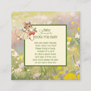 Tarjeta De Recepción Libros para Baby Girl Woodland Animal Shower