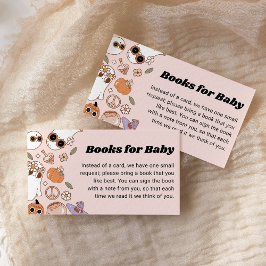 Tarjeta De Recepción Libros Para Baby Groovy Halloween Fantasma Baby Sh