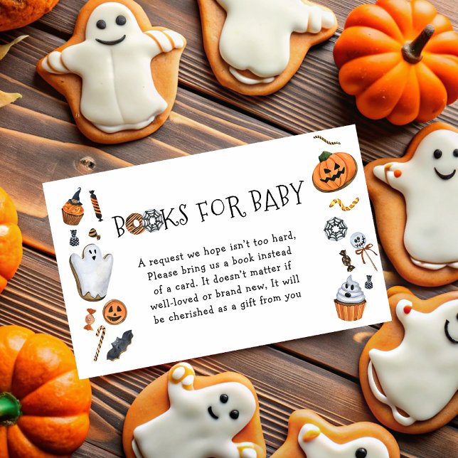 Tarjeta De Recepción Libros para Baby Halloween Baby Shower (Subido por el creador)