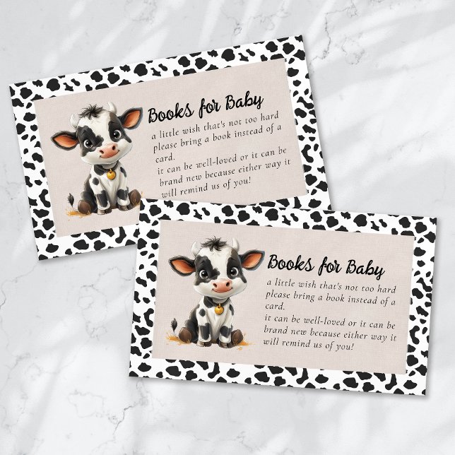 Tarjeta De Recepción Libros para Baby Holy Cow Baby Shower (Subido por el creador)