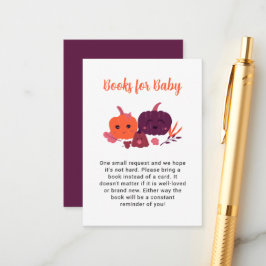 Tarjeta De Recepción Libros para Baby Little Pumpkin Baby Shower