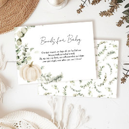 Tarjeta De Recepción Libros para Baby Little Pumpkin Baby Shower