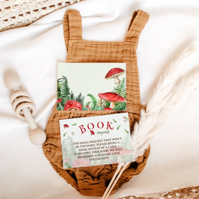 Tarjeta De Recepción Libros para Baby Mushroom Baby Shower (Subido por el creador)