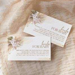 Tarjeta De Recepción Libros para Baby Pampas Grass Baby Shower