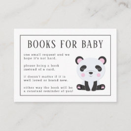 Tarjeta De Recepción Libros para Baby Panda Baby Shower