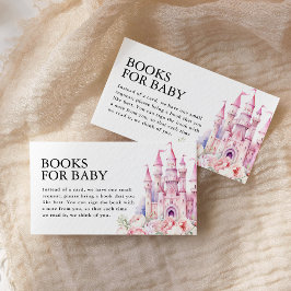 Tarjeta De Recepción Libros para Baby Pink Fairytale Castle Baby Shower