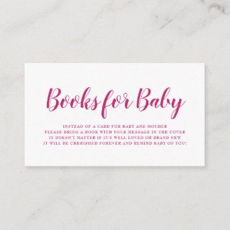 Tarjeta De Recepción Libros para Baby Pink Peacock Polka Dot Baby Showe