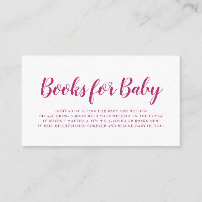 Tarjeta De Recepción Libros para Baby Pink Peacock Polka Dot Baby Showe (Anverso)
