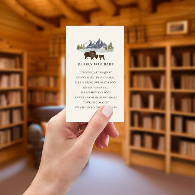 Tarjeta De Recepción Libros Para Baby Poem Montañas Buffalo Baby Shower (Subido por el creador)