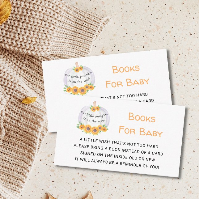 Tarjeta De Recepción Libros para Baby Pumpkin Baby Shower (Subido por el creador)