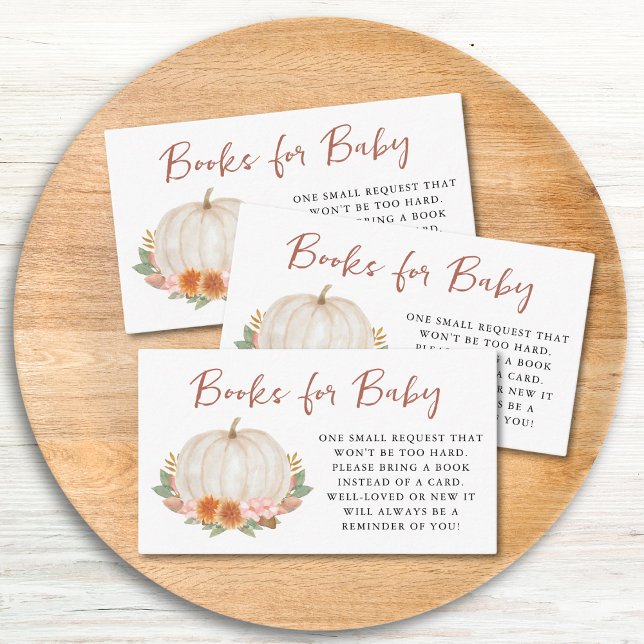 Tarjeta De Recepción Libros para Baby Pumpkin Baby Shower (Subido por el creador)
