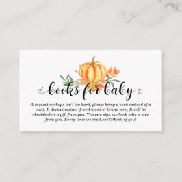 Tarjeta De Recepción Libros para Baby Pumpkin Baby Shower