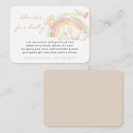 Tarjeta De Recepción Libros para Baby Rainbow y Stars Baby Shower