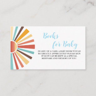 Tarjeta De Recepción Libros para Baby Ray de Sunshine Blue Baby Shower