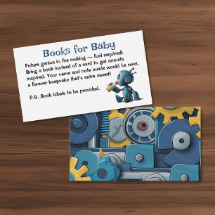 Tarjeta De Recepción Libros para Baby Robot Gears