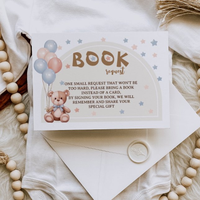 Tarjeta De Recepción Libros Para Baby Rustic Bear Baby Shower (Subido por el creador)