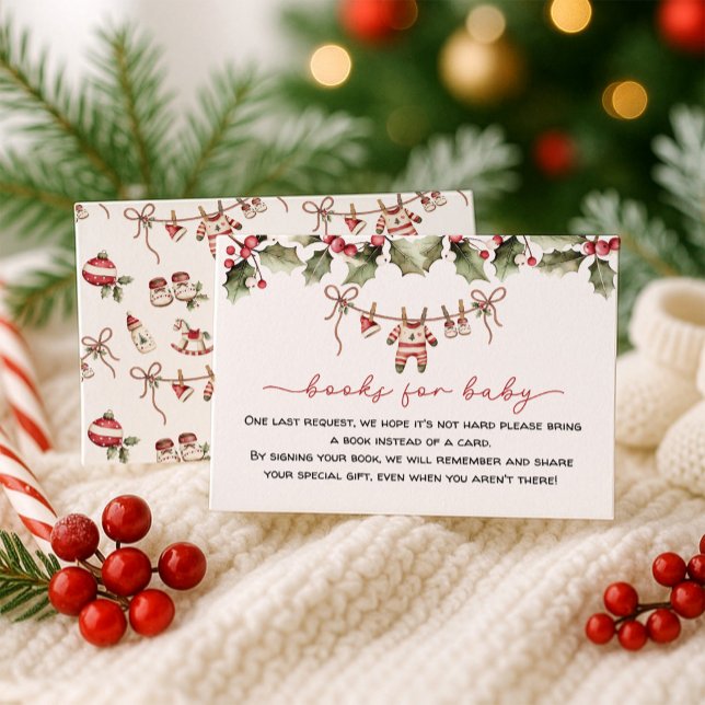 Tarjeta De Recepción Libros para Baby Santa Baby Shower (Subido por el creador)