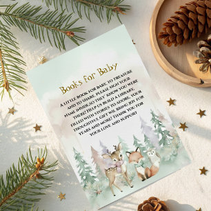 Tarjeta De Recepción Libros para Baby Shower "Baby It's Cold Outside"