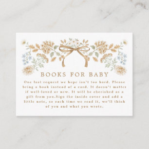 Tarjeta De Recepción Libros para Baby Shower de Autumn Cottage para Beb