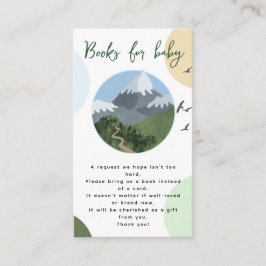 Tarjeta De Recepción Libros para Baby Shower de Aventura en la Montaña