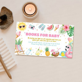 Tarjeta De Recepción Libros para Baby Shower de Bebé en Piscina