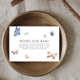 Tarjeta De Recepción Libros para Baby Shower de Butterfly Girl para Beb