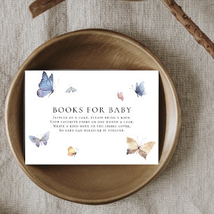 Tarjeta De Recepción Libros para Baby Shower de Butterfly Girl para Beb