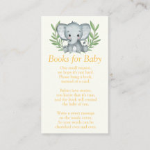 Libros para Baby Shower de Elefante Verde para Beb